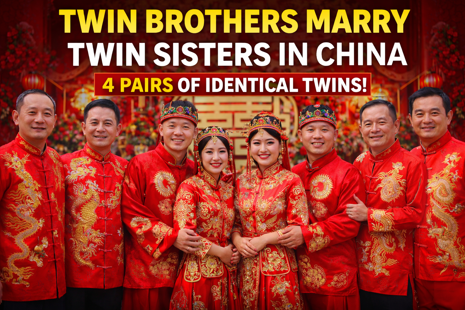 AI Representative Photo: twin siblings wedding in China