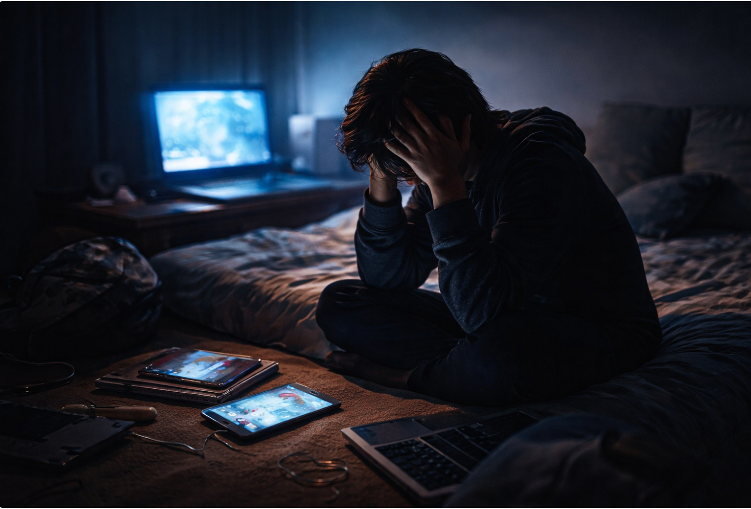 AI-Image: Online Content Addiction May Signal Deeper Emotional Issue