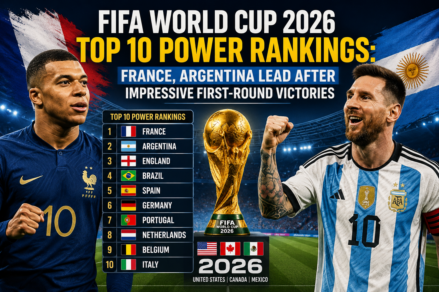 FIFA World Cup 2026: Top 10 Teams Ranked